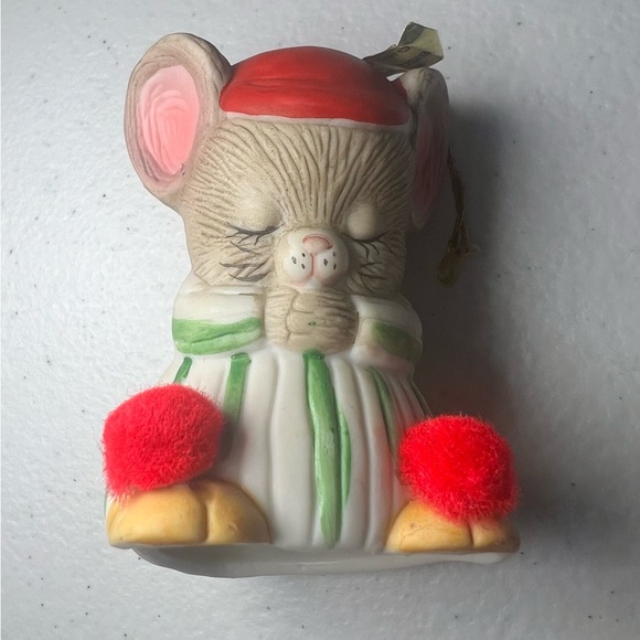 Lot of 3 Jasco Lil' Chimers Christmas Ornament Bells Polar Bear 2 Mice VTG - Picture 10 of 11